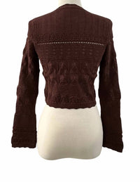 RESET by Jane Women's Willa Top in chocolate brown - women's sweater - detail view