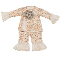 Haute Baby - Baby Girls Ava's Garden Kimono Style 2pc Set