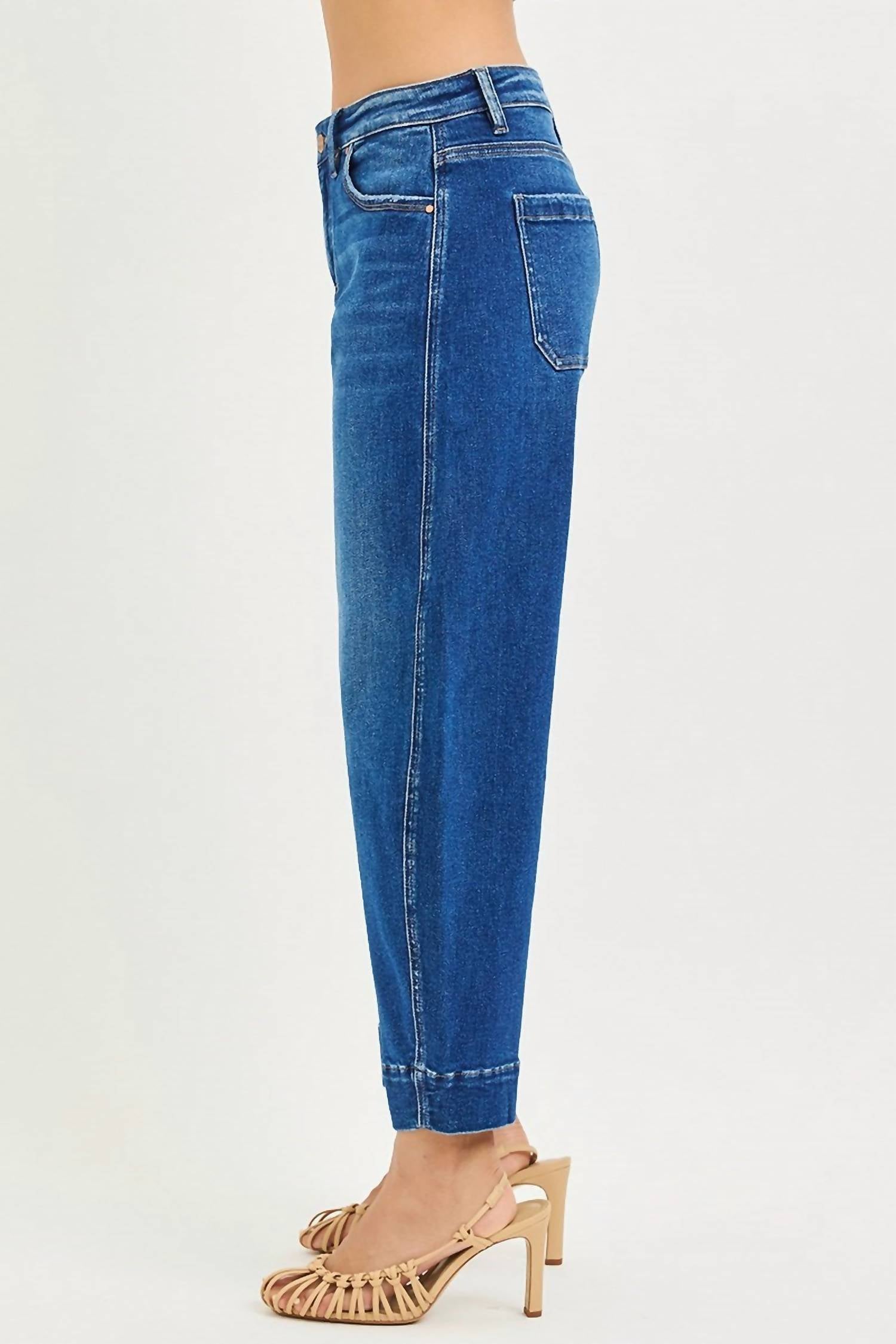 RISEN Sunset Barrel Jeans in med wash - women's jeans - alternate view
