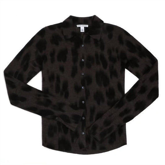 Autumn Cashmere - Women's Watercolor Leopard Shirt