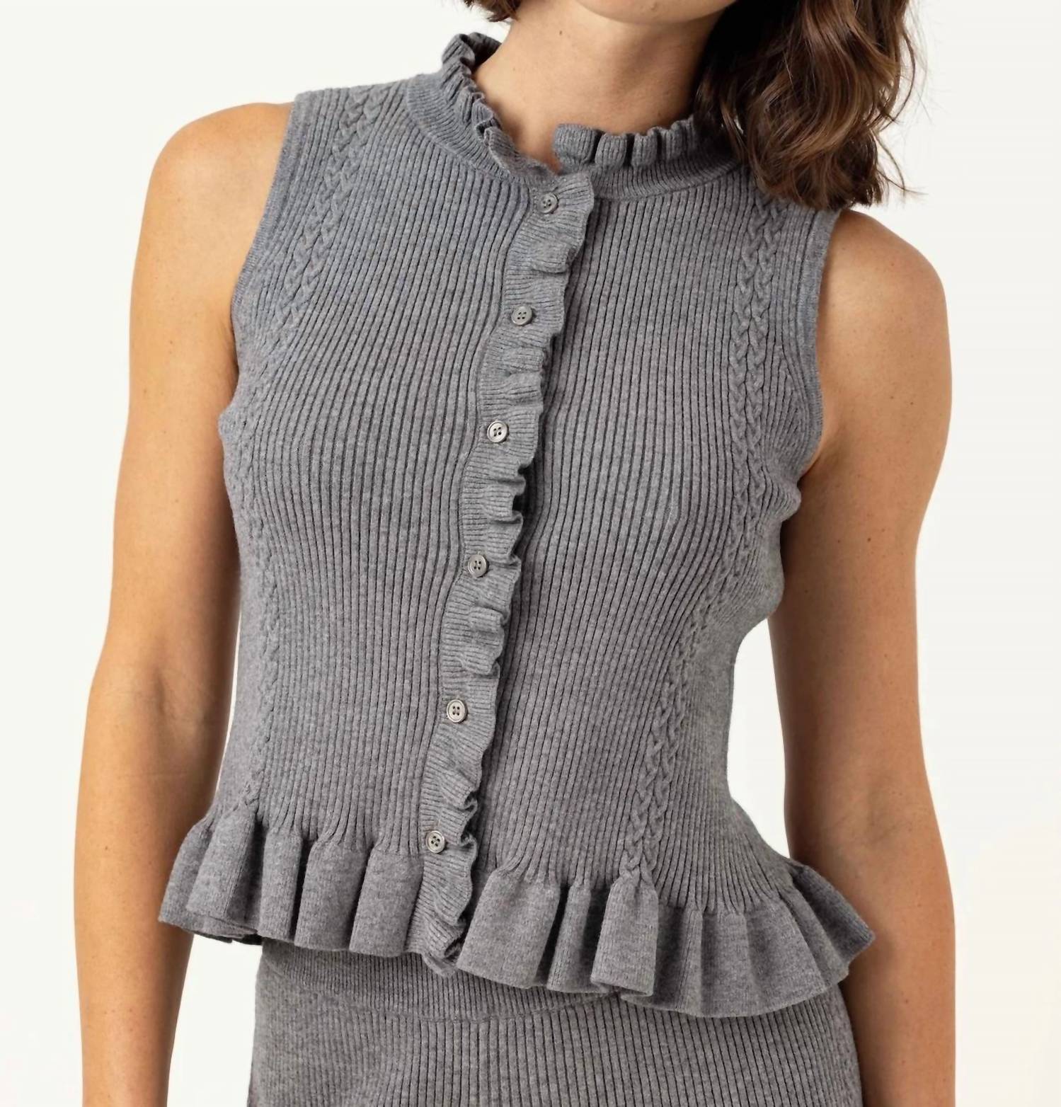 sundays Ozzie Tank Top in fog - women's tank top