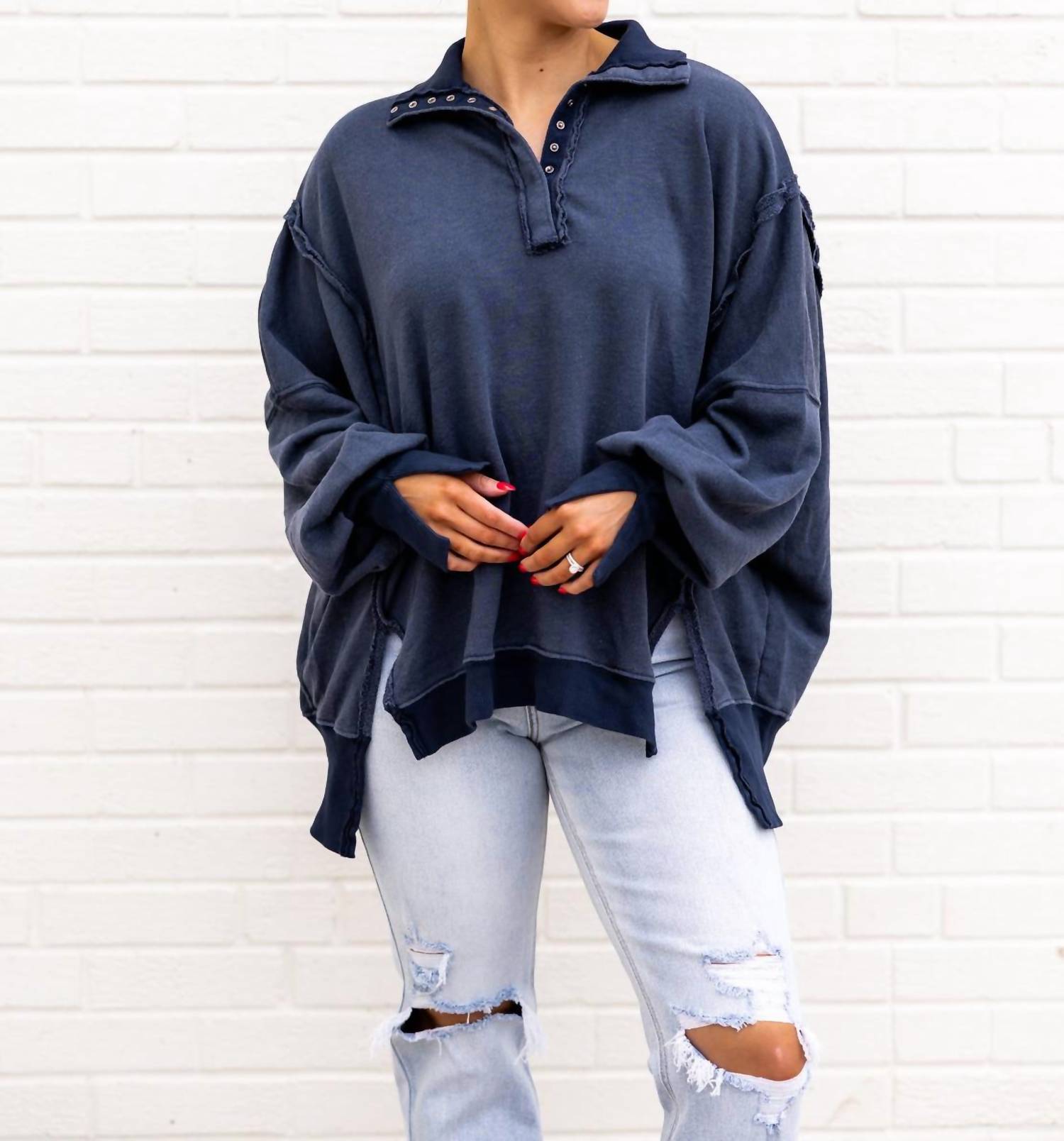 Free People - Camden Henley Sweatshirt