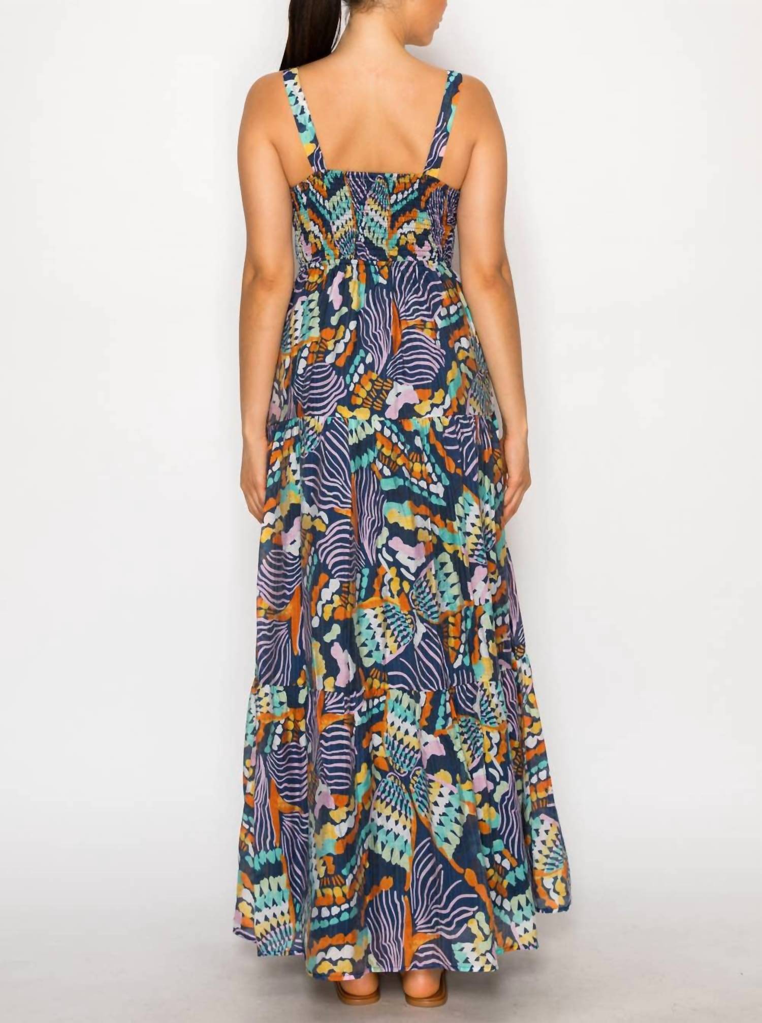Meet Me In Santorini - Chromatic Odyssey Maxi Dress
