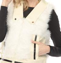 Metric Knits - Faux Fur Zip Up Vest