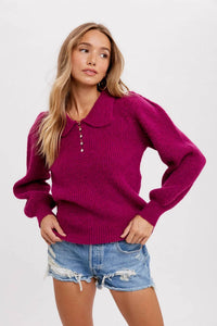 Bluivy - Collard Sweater Pullover