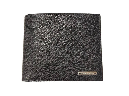 Ermenegildo Zegna - Men's Metal Logo Bifold Pebbled Leather With Id Holder Wallet