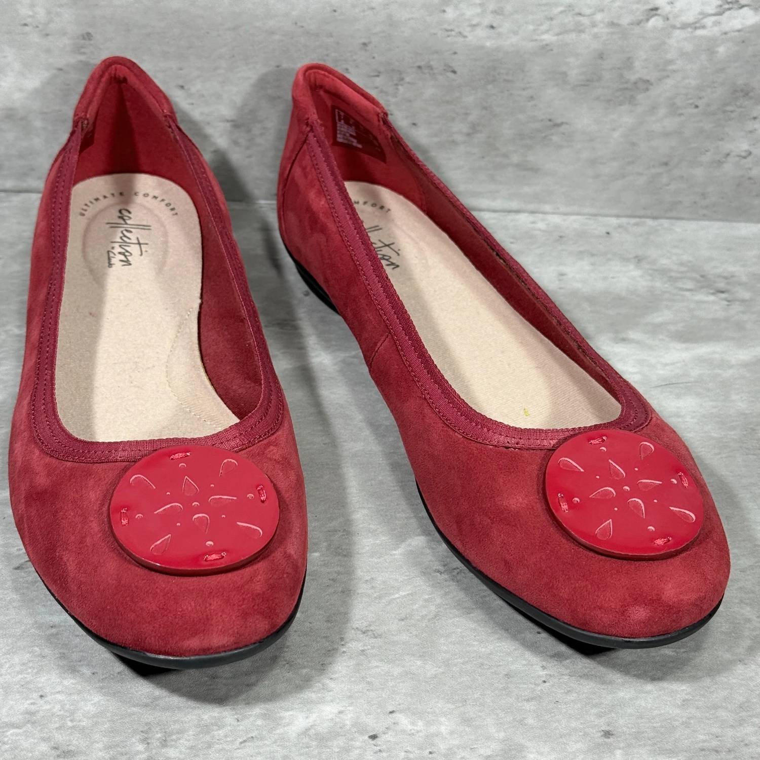 Clarks - Women's Gracelin Zone Suede Slip On Ballet Flat