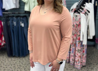 Multiples - 3/4 Sleeve V-neck Top