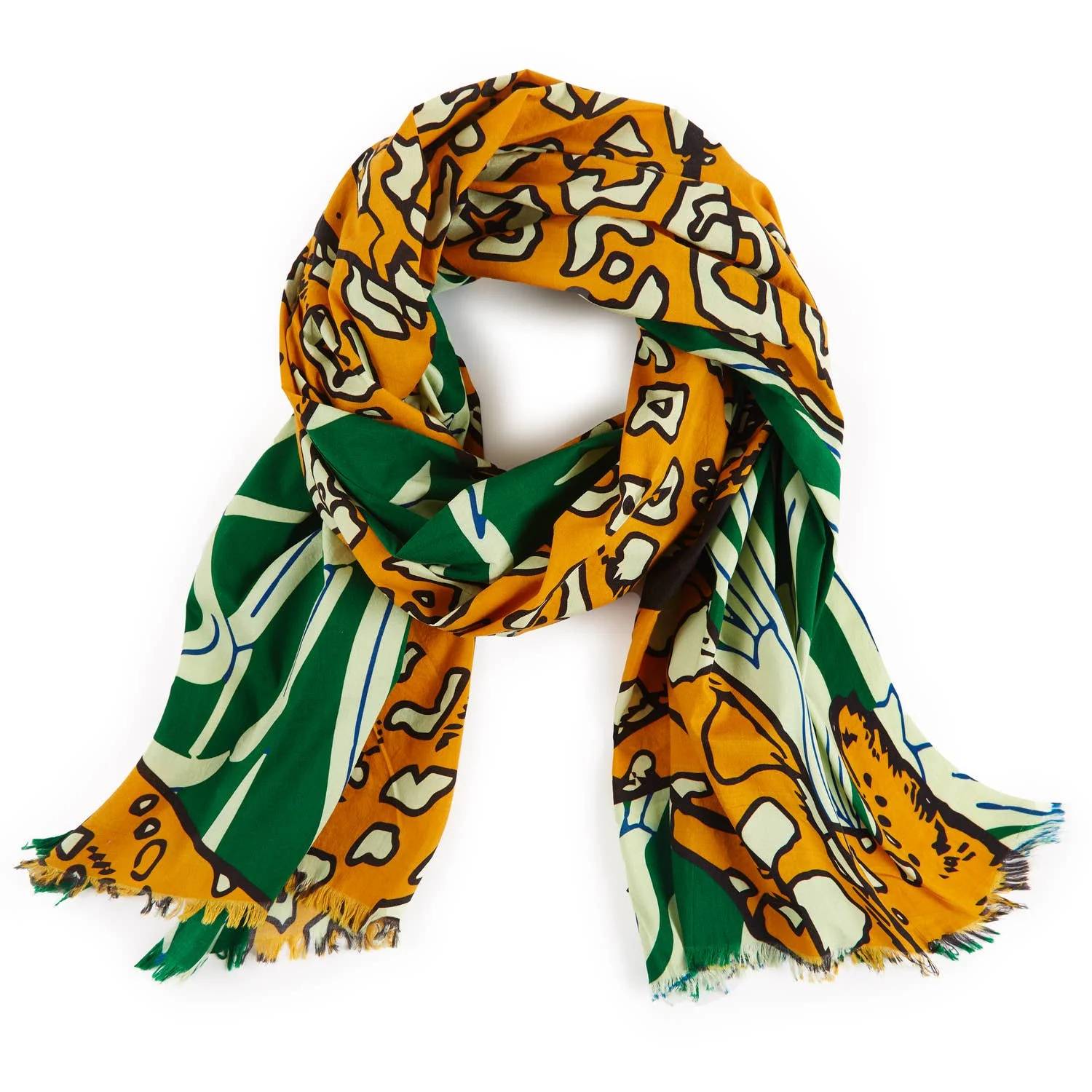 Thomas Paul - Women's Leopard Jungle Voile Shawl
