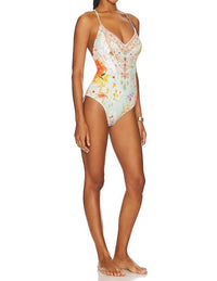 Camilla - Tie Back V-neck One Piece