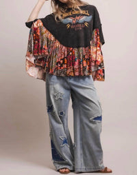 Blue Velvet - Rock & Roll Oversized Poncho