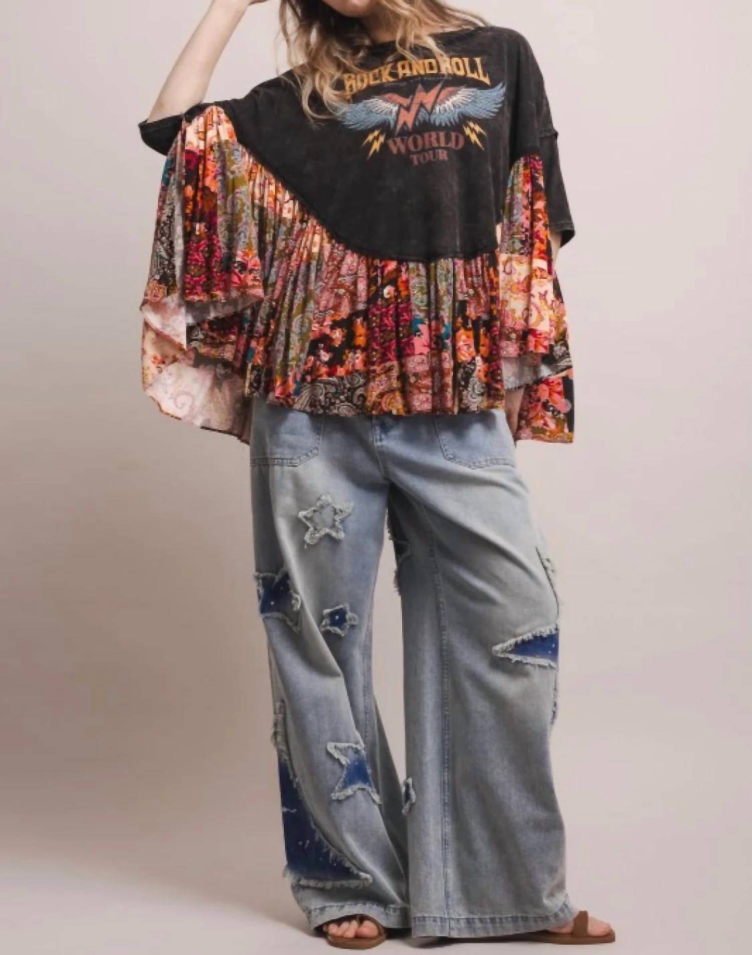 Blue Velvet - Rock & Roll Oversized Poncho