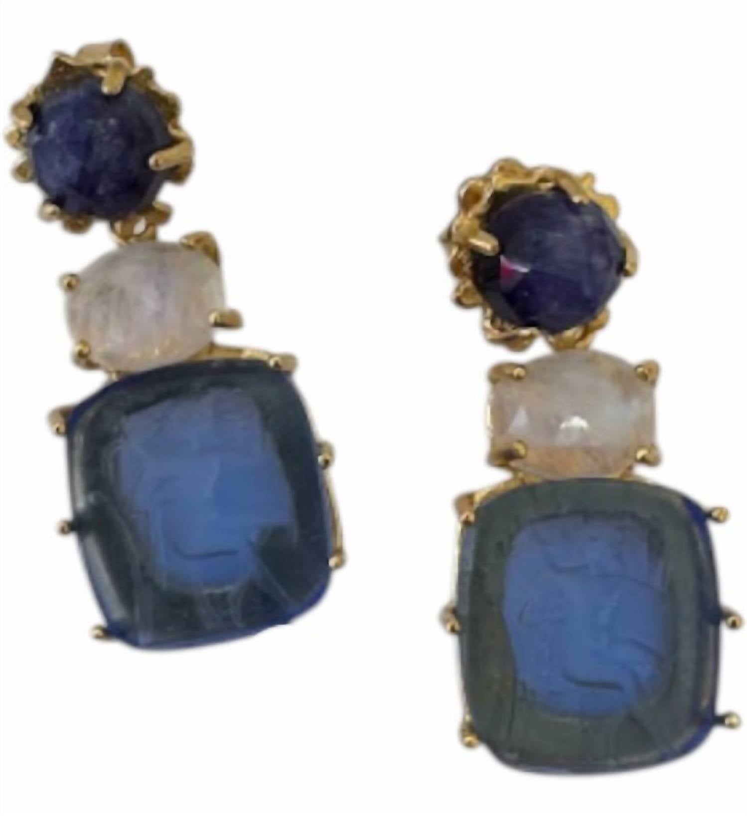Hazel Smyth - Women's Bacchus Intaglio Earrings