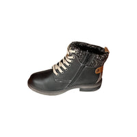 Extreme By Eddie Marc - Women's Knit Collar Lace Bootie With Zipper