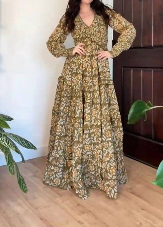 Gardenbelle - Organic Cotton Block Printed Maxi Dress