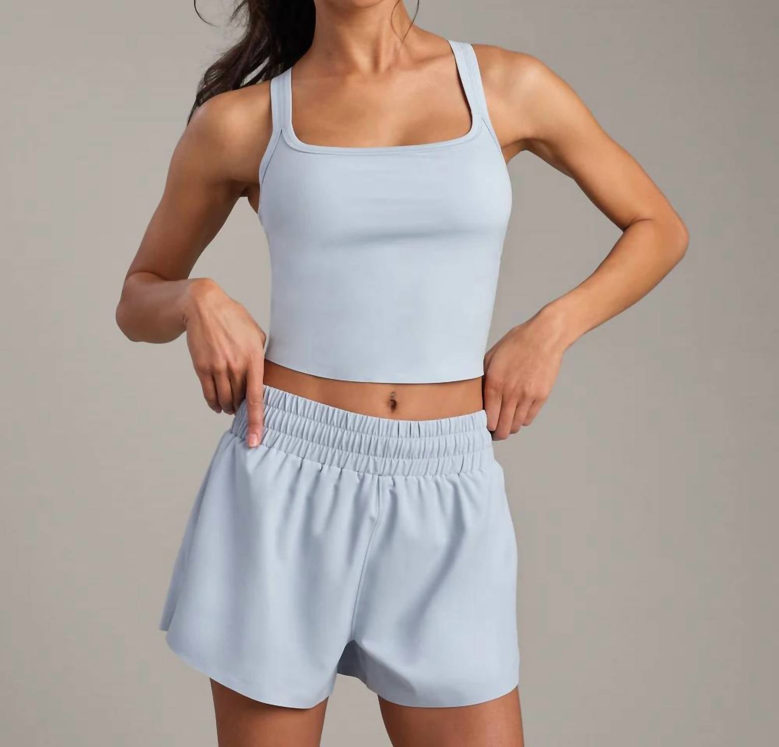 RHONE Serene Shelf Bra Tank Top in blue dawn - women's intimate