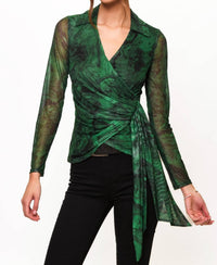 Hutch - Gale Wrap Marble Blouse