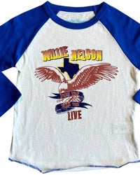 Rowdy Sprout - Kids Willie Nelson Recycled Raglan Tee