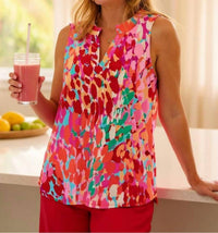 Dear Scarlett - Floral Print Sleeveless Top