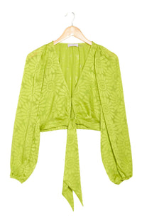 Ramy Brook - Briana Plunge Neck Tie Front Top