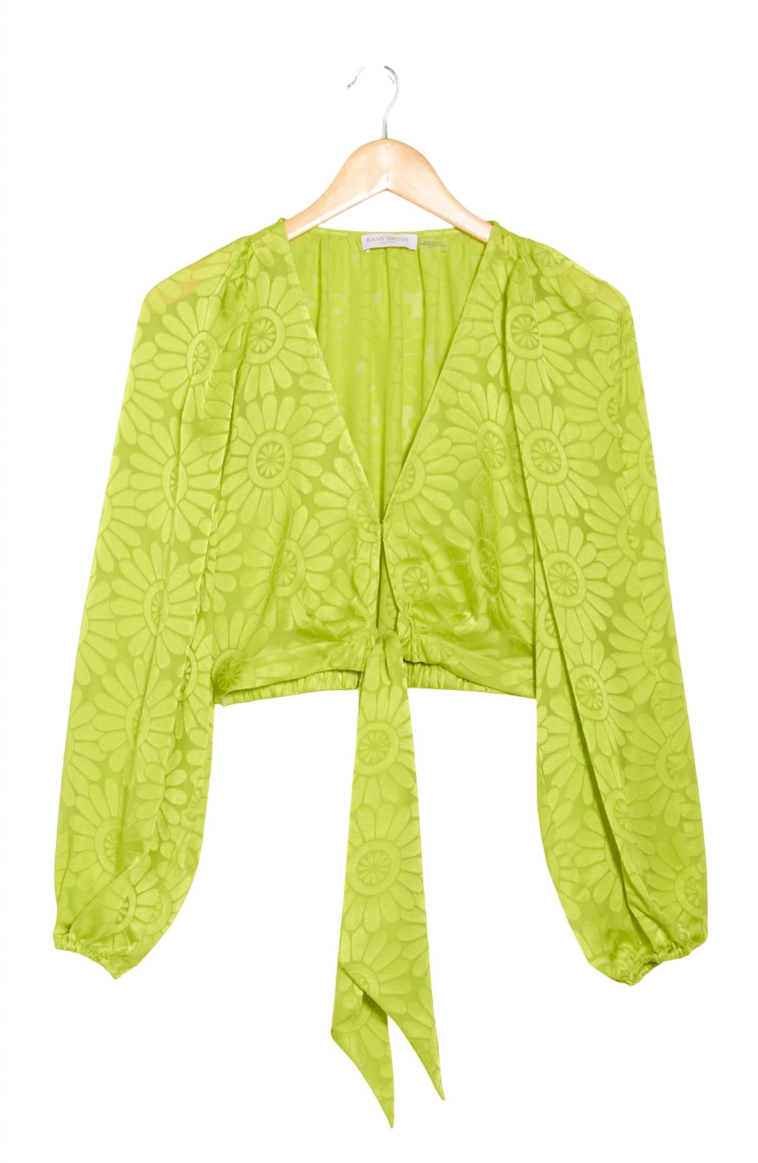 Ramy Brook - Briana Plunge Neck Tie Front Top