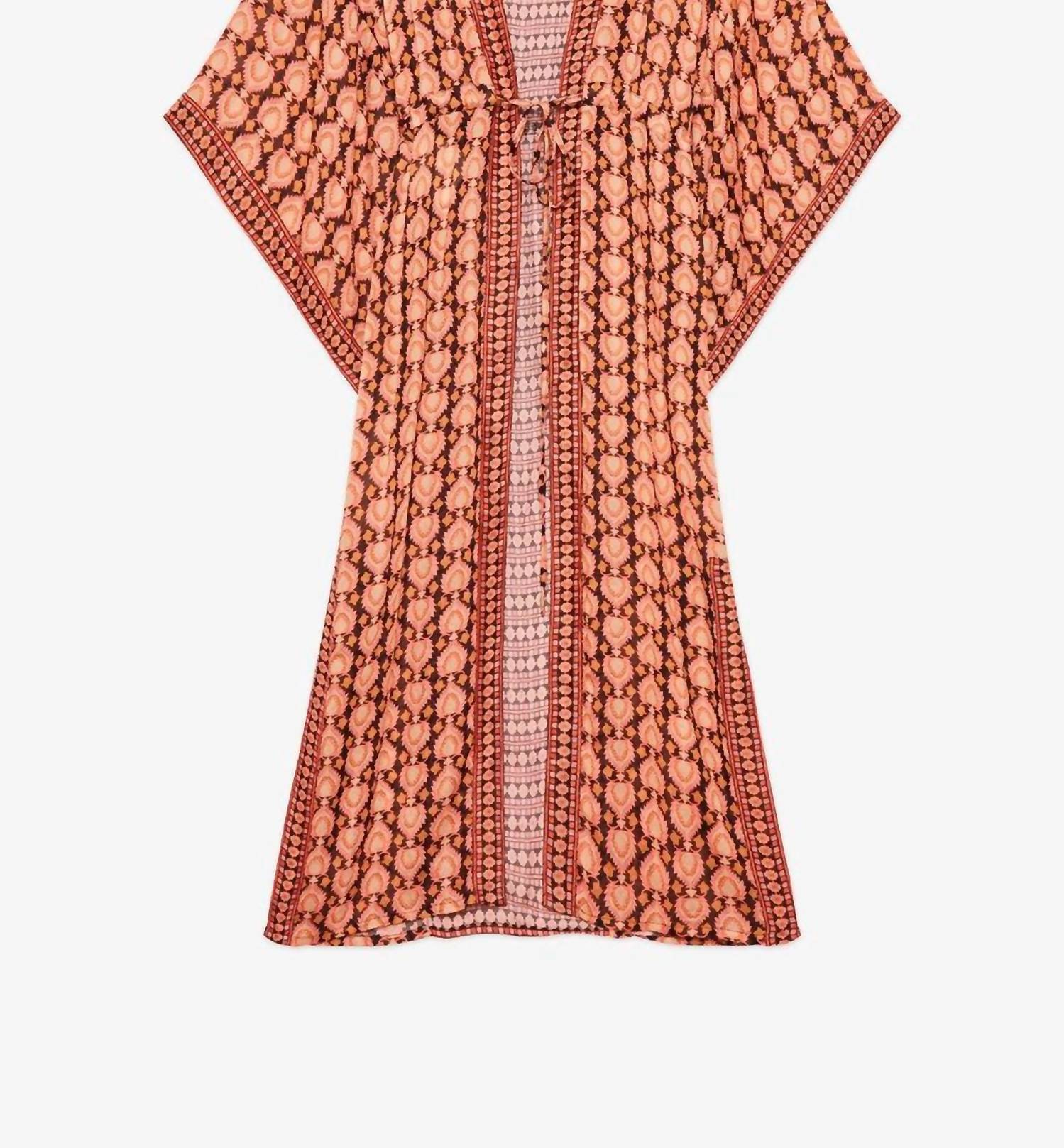 Nekane - Terracota Printed Kimono