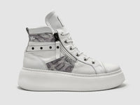 Kcr Group - Women's Tall Zip-up Leather Sneakers