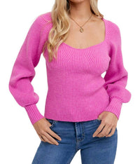 Bluivy - Sweetheart Neck Sweater
