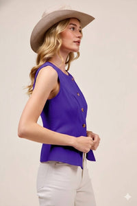 So Me - Ayla Button-front Vest