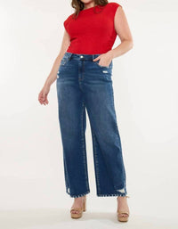 Kancan - High Rise Wide Leg Jeans - Plus