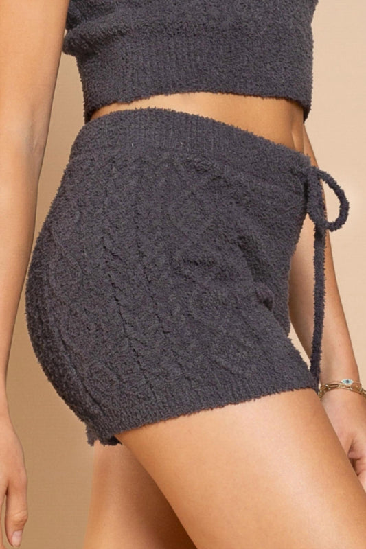 Pol - Cozy Knit Cable Shorts