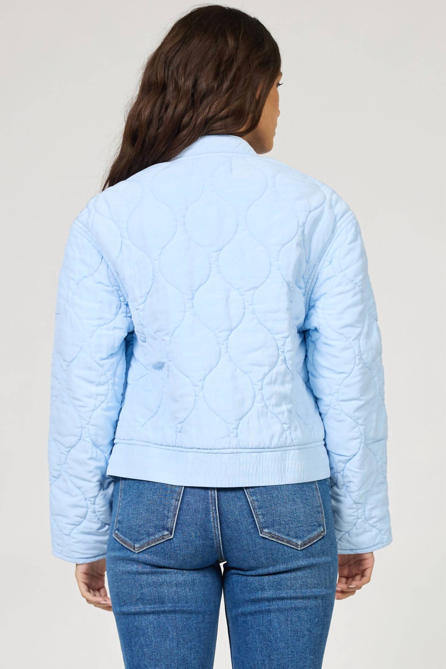 DEAR JOHN DENIM Maverick Quilted Jacket in skyway - women's jacket - alternate view