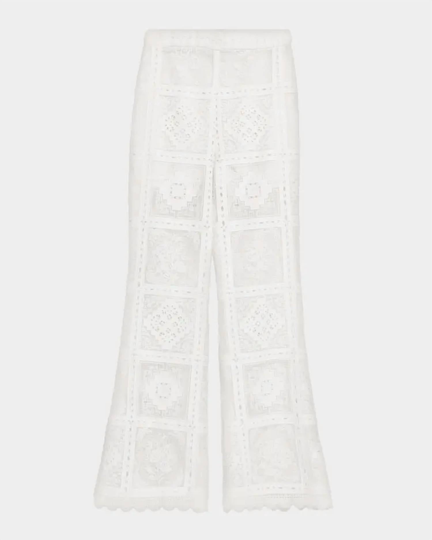 Zimmermann - Aster Embroidered Pants