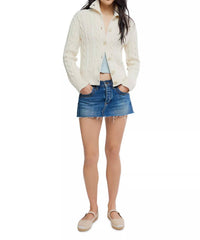 Free People - Cable Collar Cardigan