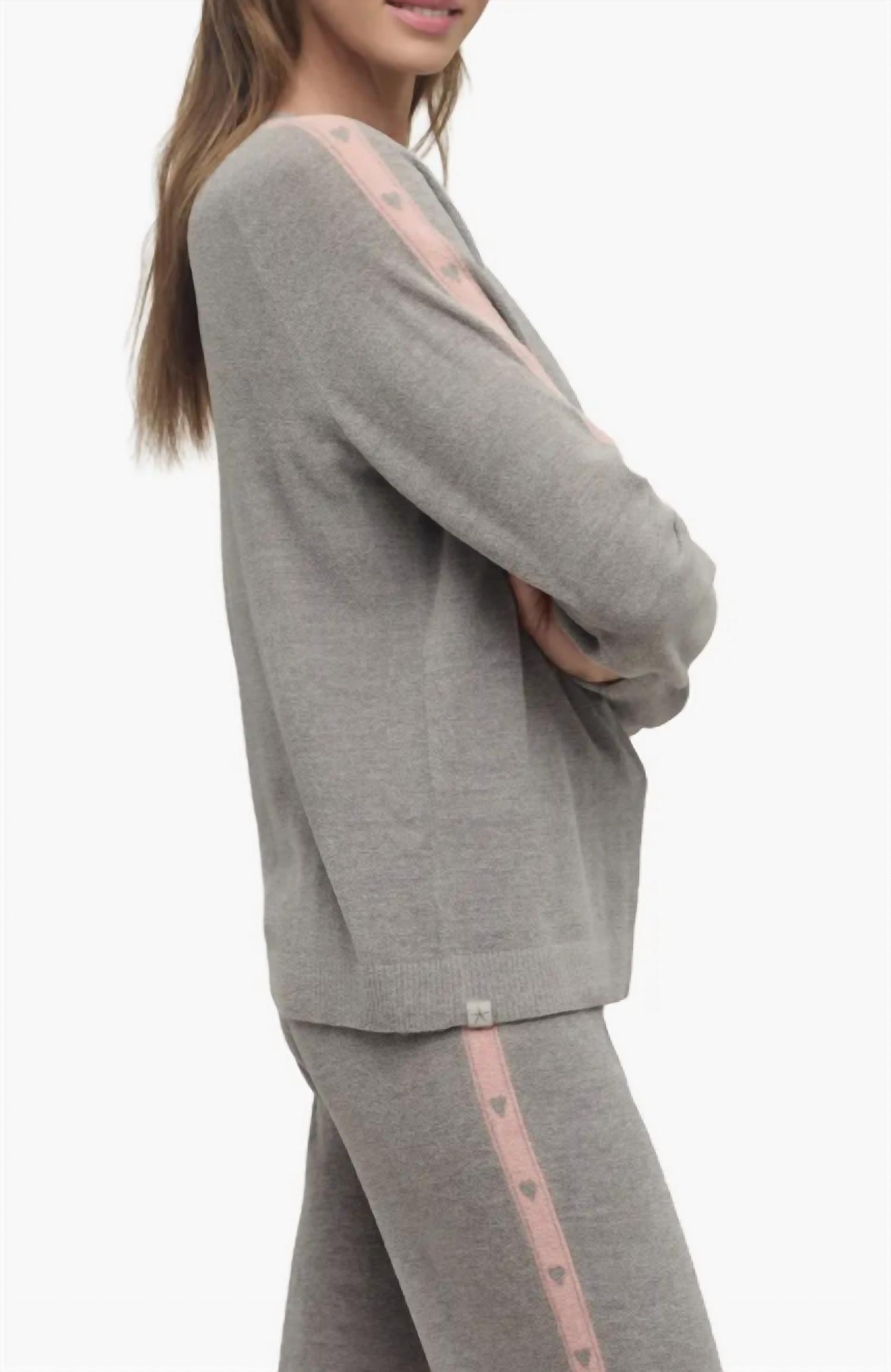 Barefoot Dreams - Cozy Chic Ultra Lite Heart Stripe Pullover