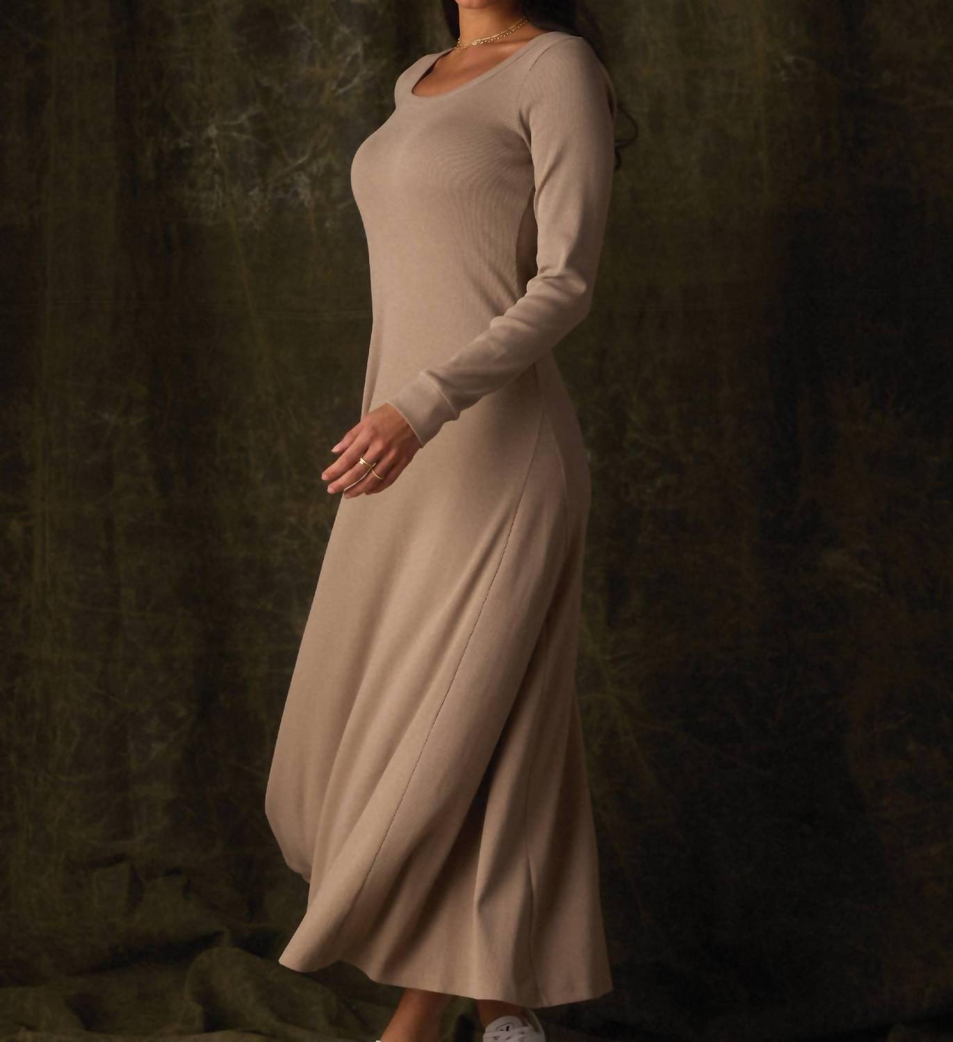 The Normal Brand - Normal Rib Long Sleeve Midi Dress