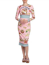 Dolce & Gabbana - Capri Painterly Food-print Midi-dress