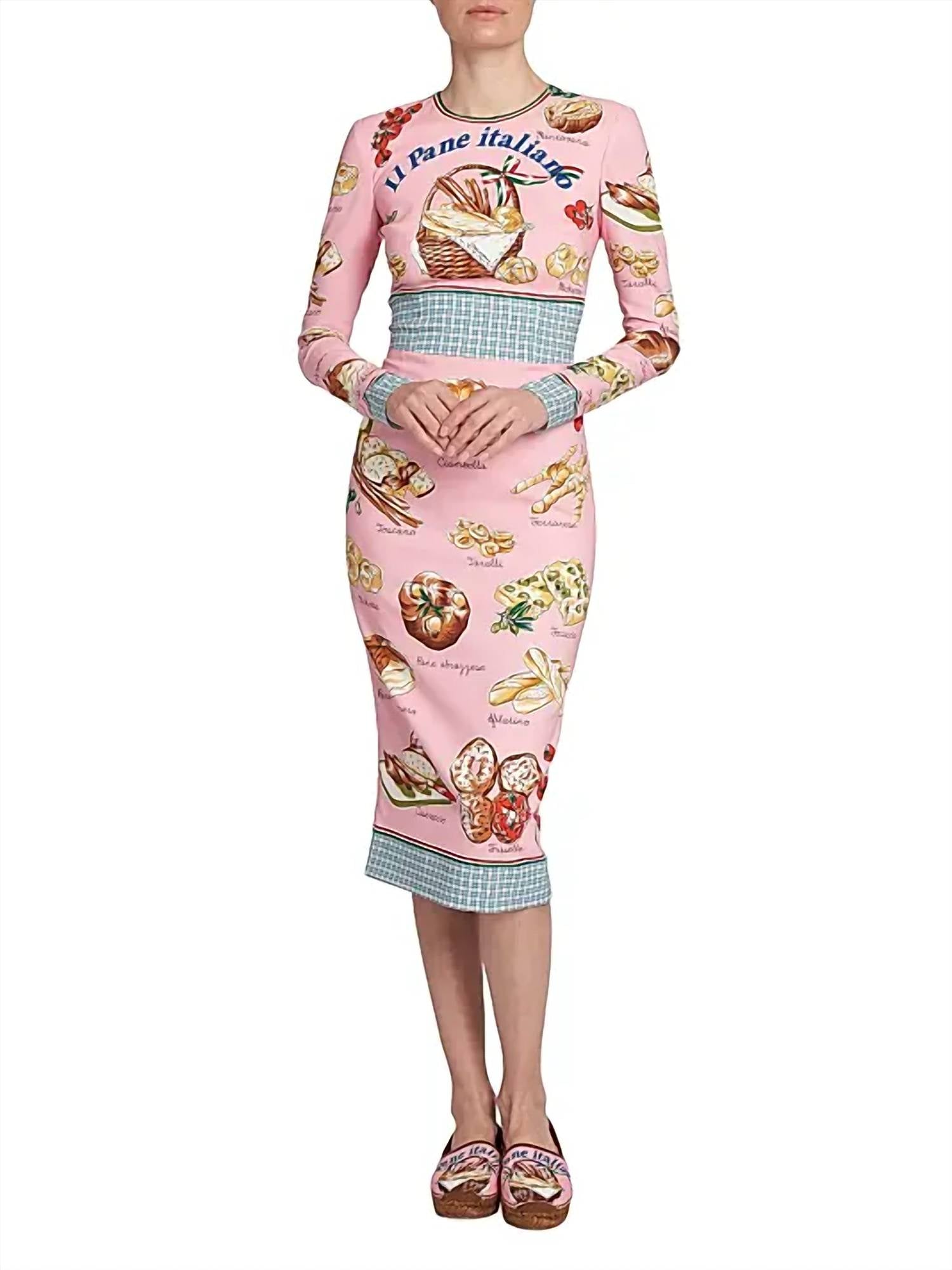 Dolce & Gabbana - Capri Painterly Food-print Midi-dress