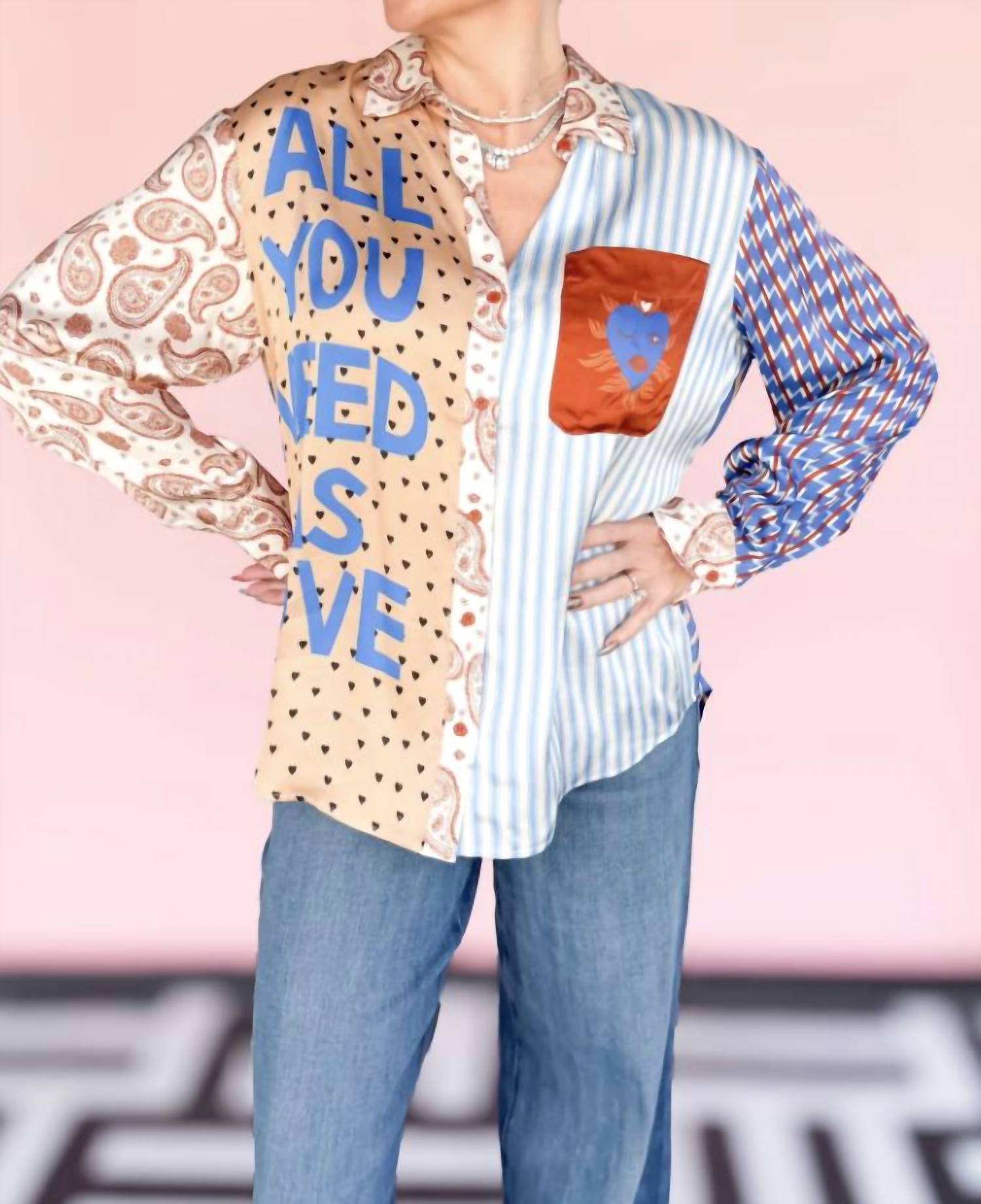 Me369 - Camilla Mix Pattern Shirt