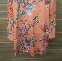 Stem & Vine - Women's Lace Insert Bell Sleeve Top