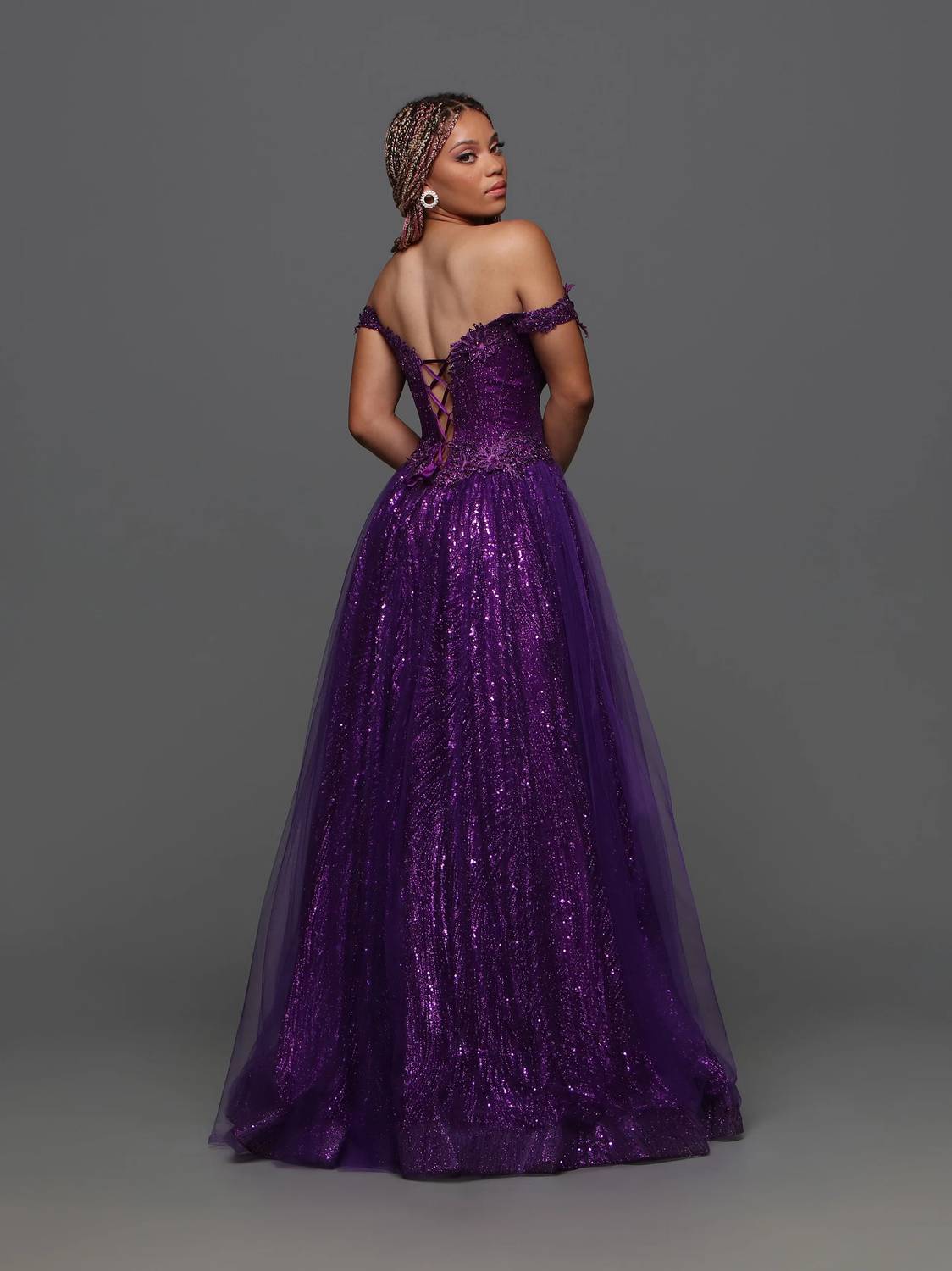 Candice - A Line Glitter Tulle Lace Prom Dress