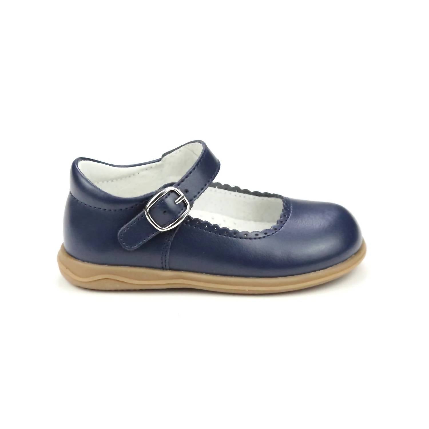 L'Amour - Girl's Chloe Scalloped Mary Jane Shoes - Toddler