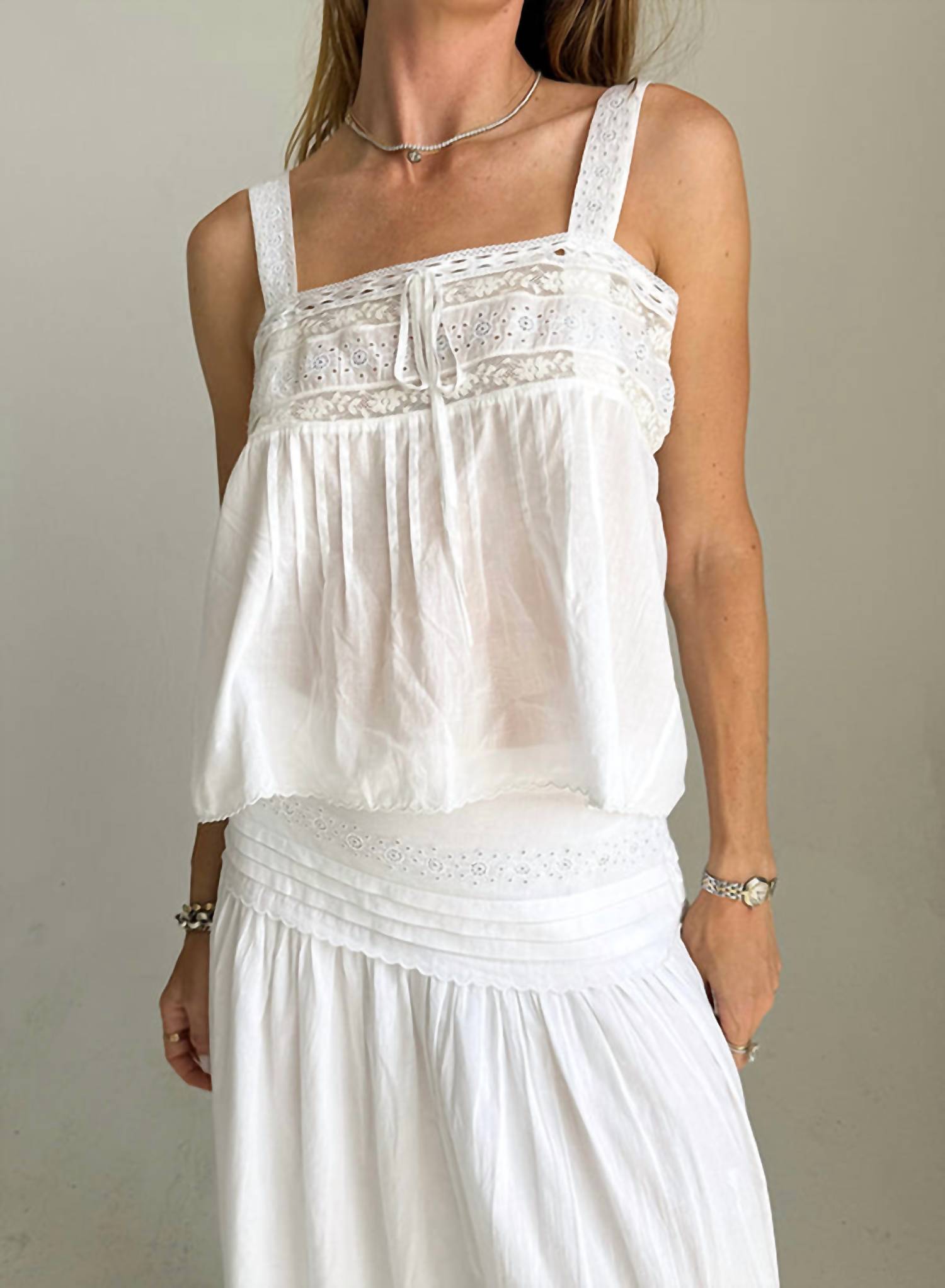 Ciao Lucia - Euri Embroidered Cotton Top