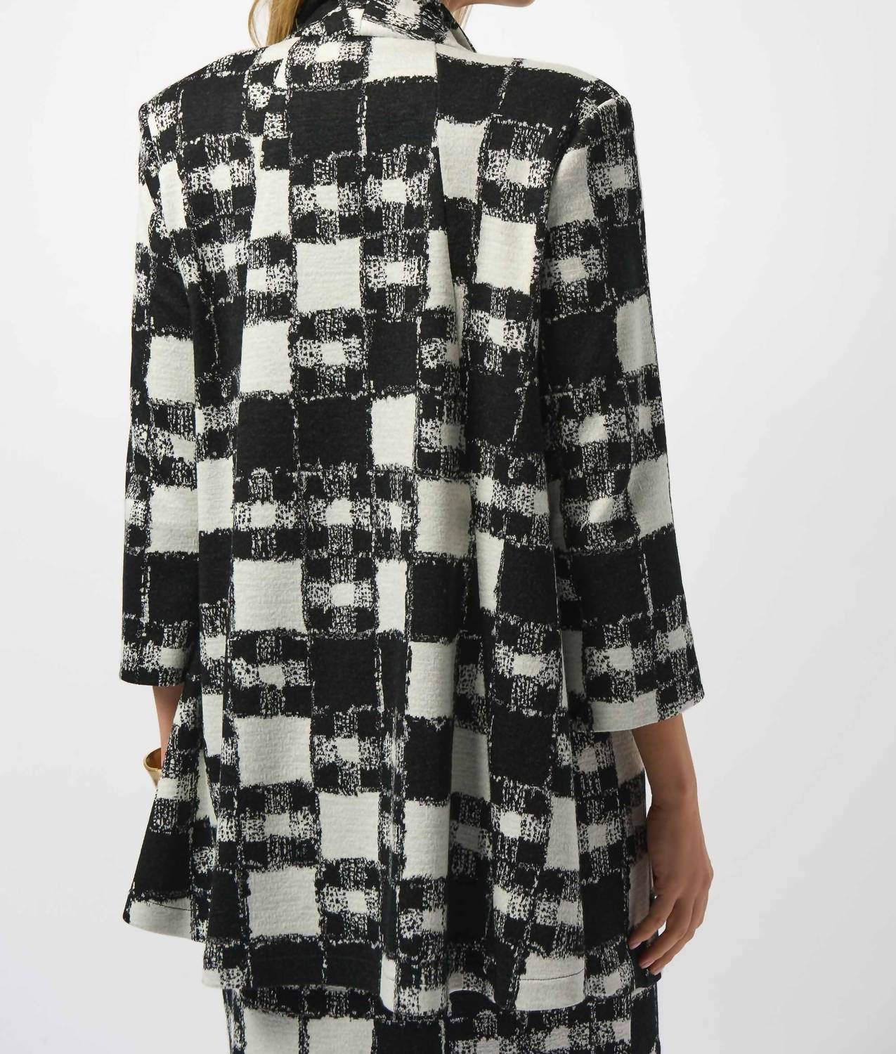 Joseph Ribkoff - Checkered Jacquard Jacket