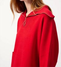 Joseph Ribkoff - Jacquard Zipped Collar Sweater