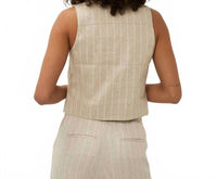 Esqualo - Gilet Linen Stripe Vest