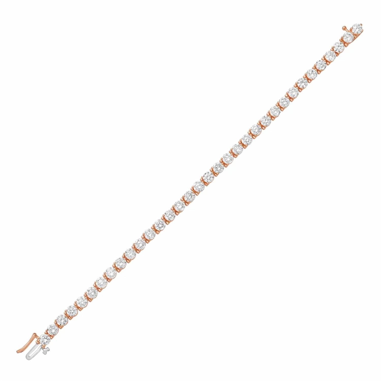 Diana M Jewels - Women's Round Lab-Grown Diamond Tennis Bracelet (17.00 Ct) - Signature