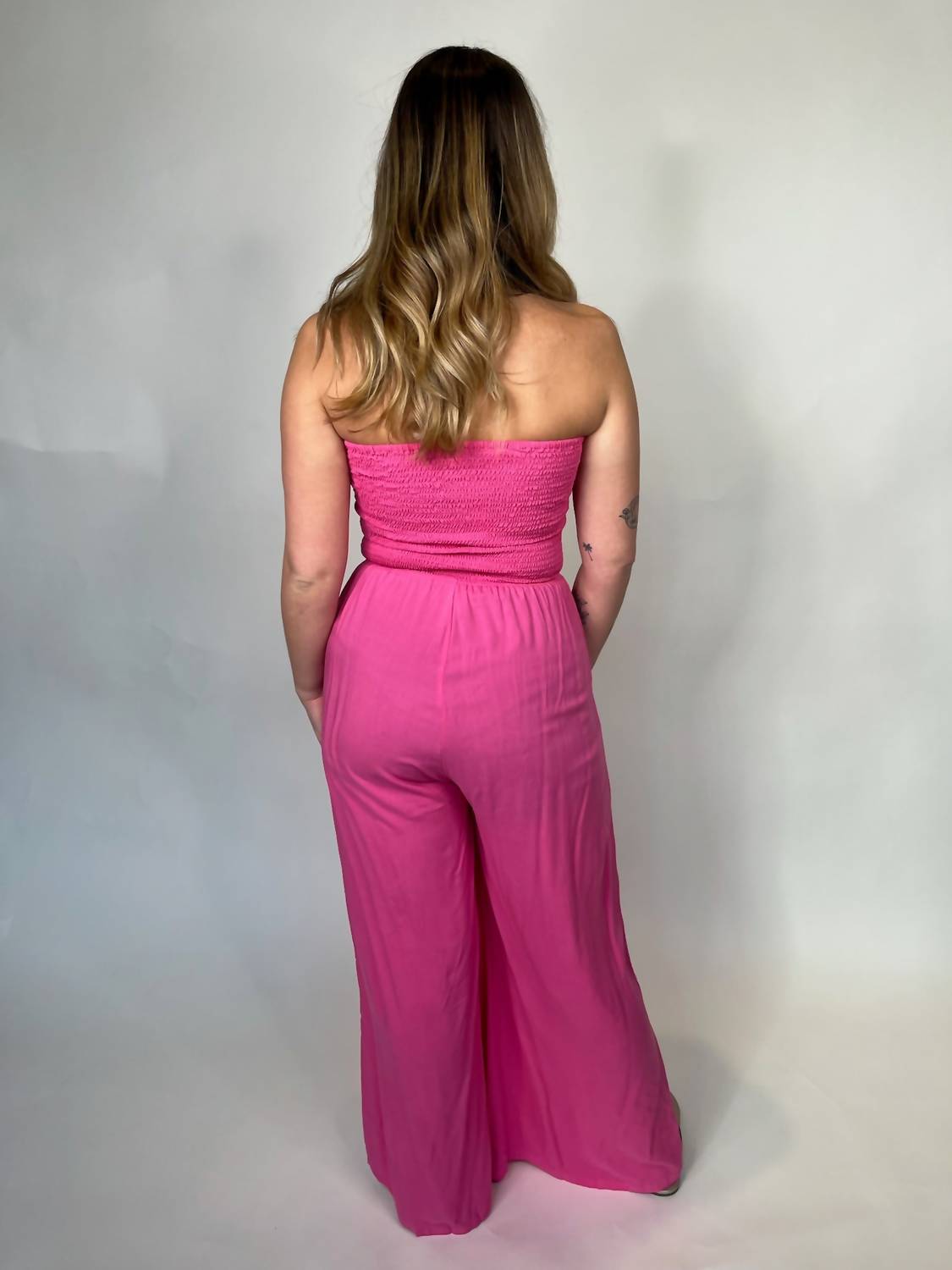 Romi The Brand Java Comfortable Jumpsuit in pink - women's pants - alternate view