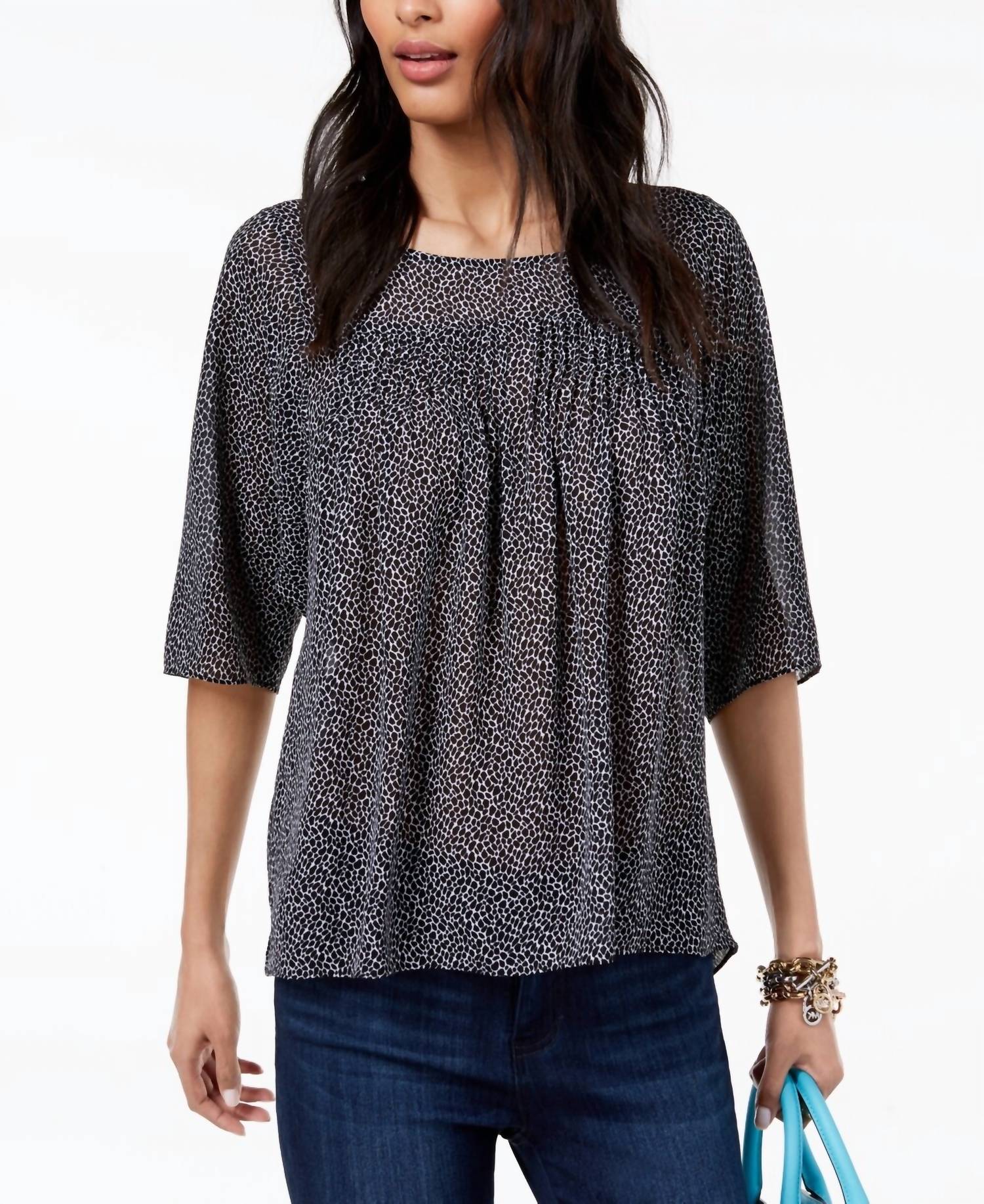 Michael Michael Kors - Printed Pleated Top