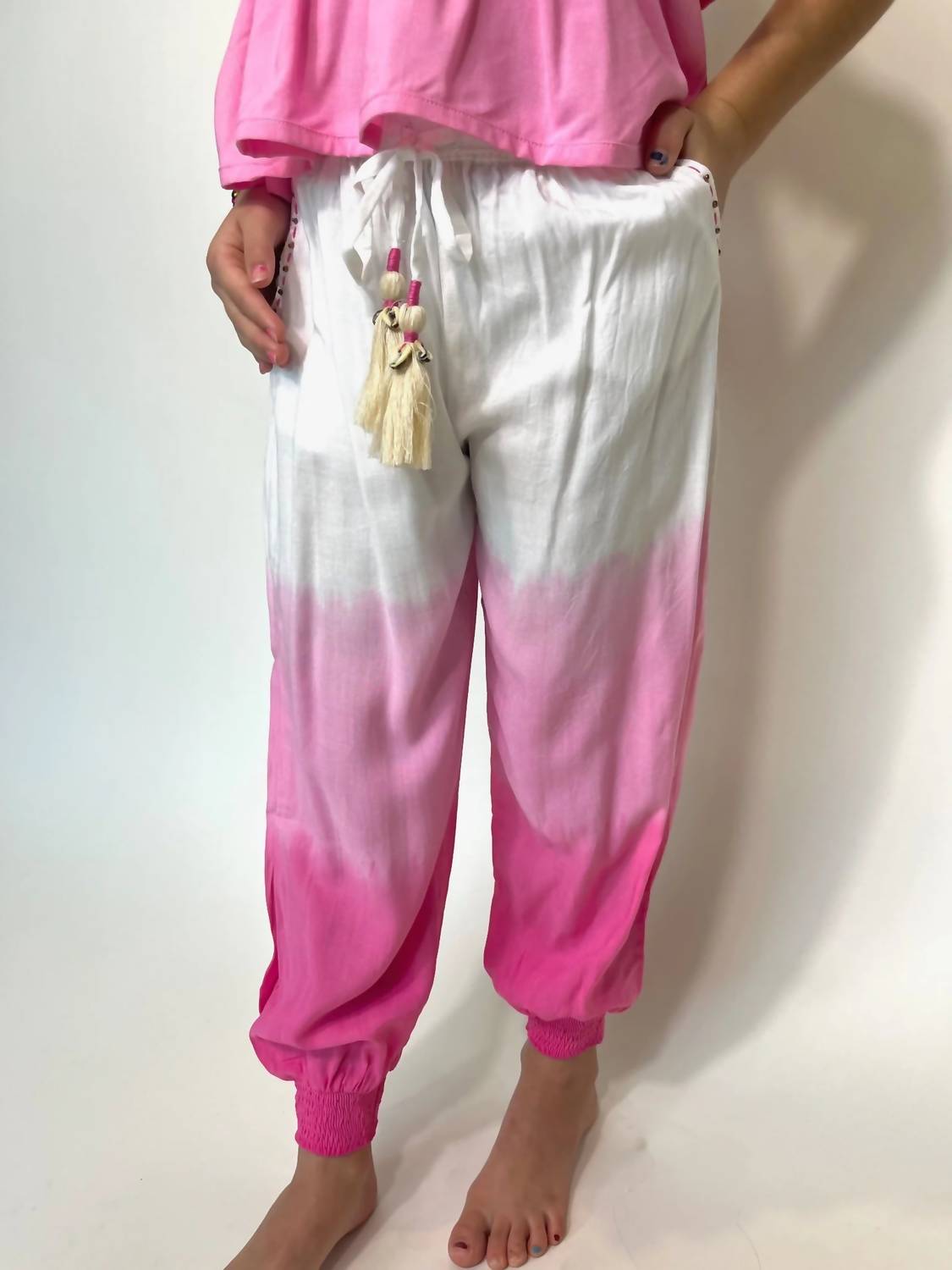 Romi The Brand Kid's Bimini Bambucha Pant in pink - kids' joggers